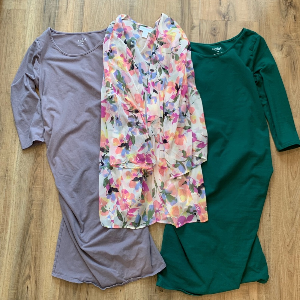 Maternity Dress and Kimono top Bundle - size MEDIUM